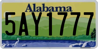 AL license plate 5AY1777