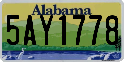 AL license plate 5AY1778