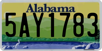 AL license plate 5AY1783