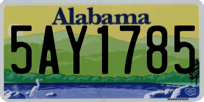 AL license plate 5AY1785