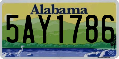 AL license plate 5AY1786