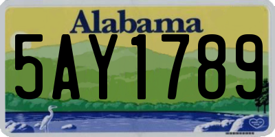 AL license plate 5AY1789