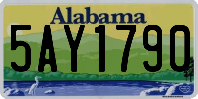AL license plate 5AY1790