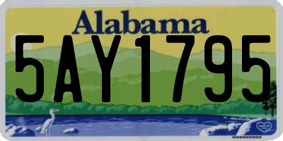 AL license plate 5AY1795