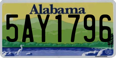 AL license plate 5AY1796
