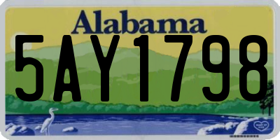 AL license plate 5AY1798