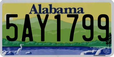 AL license plate 5AY1799