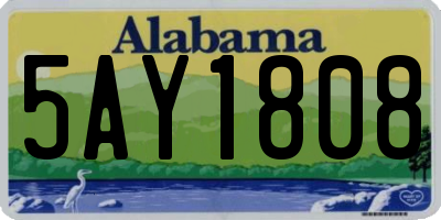 AL license plate 5AY1808