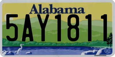 AL license plate 5AY1811