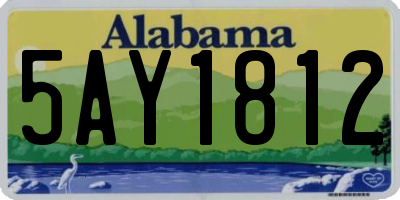 AL license plate 5AY1812