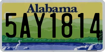 AL license plate 5AY1814