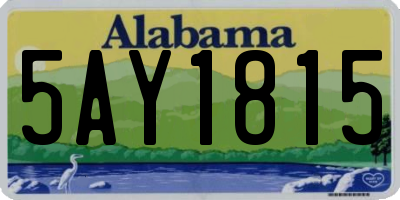 AL license plate 5AY1815