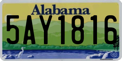 AL license plate 5AY1816