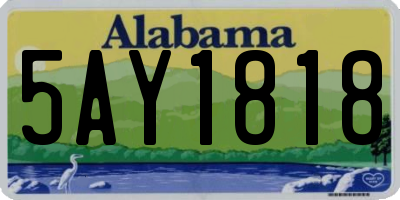 AL license plate 5AY1818