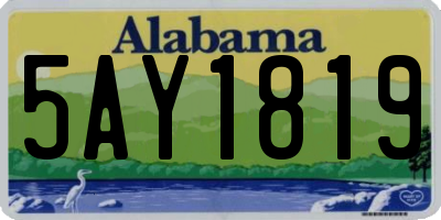 AL license plate 5AY1819