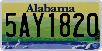 AL license plate 5AY1820
