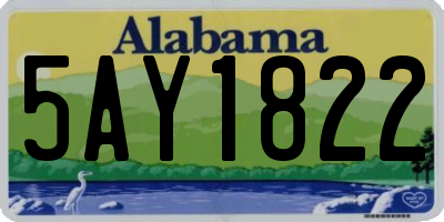 AL license plate 5AY1822