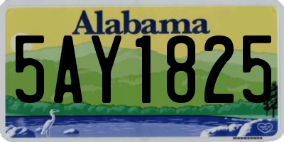 AL license plate 5AY1825