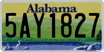 AL license plate 5AY1827