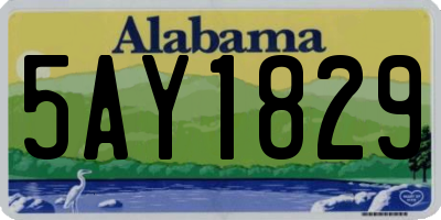 AL license plate 5AY1829