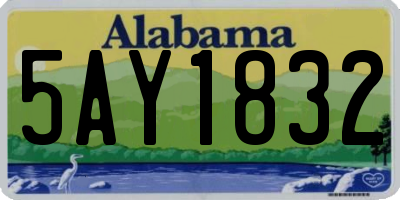 AL license plate 5AY1832