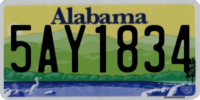 AL license plate 5AY1834