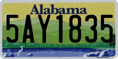 AL license plate 5AY1835