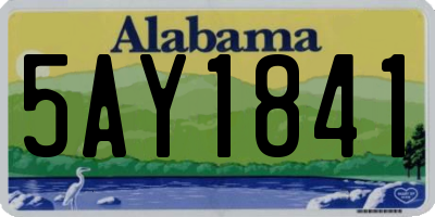 AL license plate 5AY1841