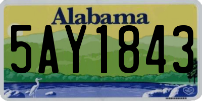 AL license plate 5AY1843