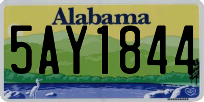 AL license plate 5AY1844
