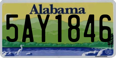 AL license plate 5AY1846