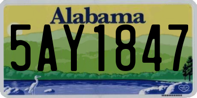 AL license plate 5AY1847