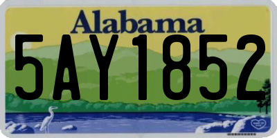 AL license plate 5AY1852