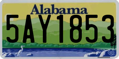 AL license plate 5AY1853