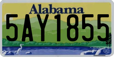AL license plate 5AY1855