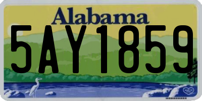 AL license plate 5AY1859