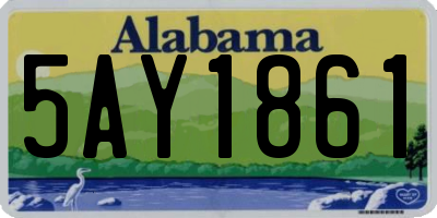 AL license plate 5AY1861