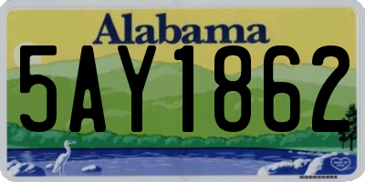 AL license plate 5AY1862