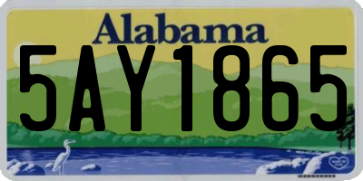 AL license plate 5AY1865