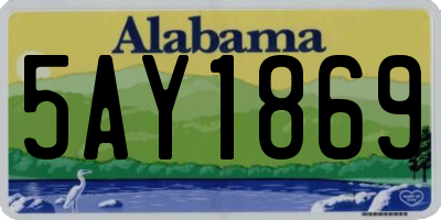 AL license plate 5AY1869