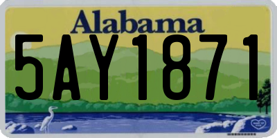 AL license plate 5AY1871