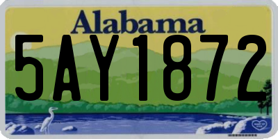 AL license plate 5AY1872