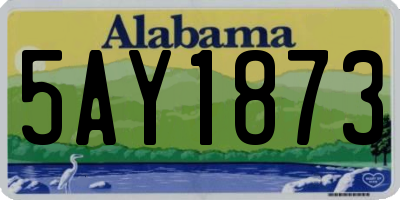 AL license plate 5AY1873