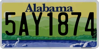AL license plate 5AY1874