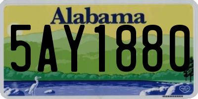 AL license plate 5AY1880