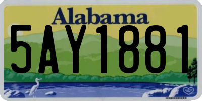 AL license plate 5AY1881