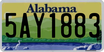 AL license plate 5AY1883