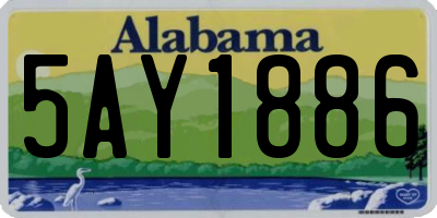 AL license plate 5AY1886