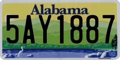 AL license plate 5AY1887