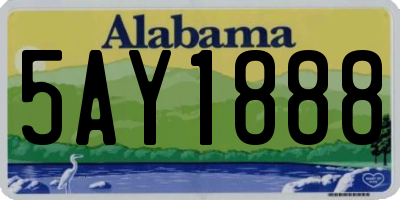 AL license plate 5AY1888